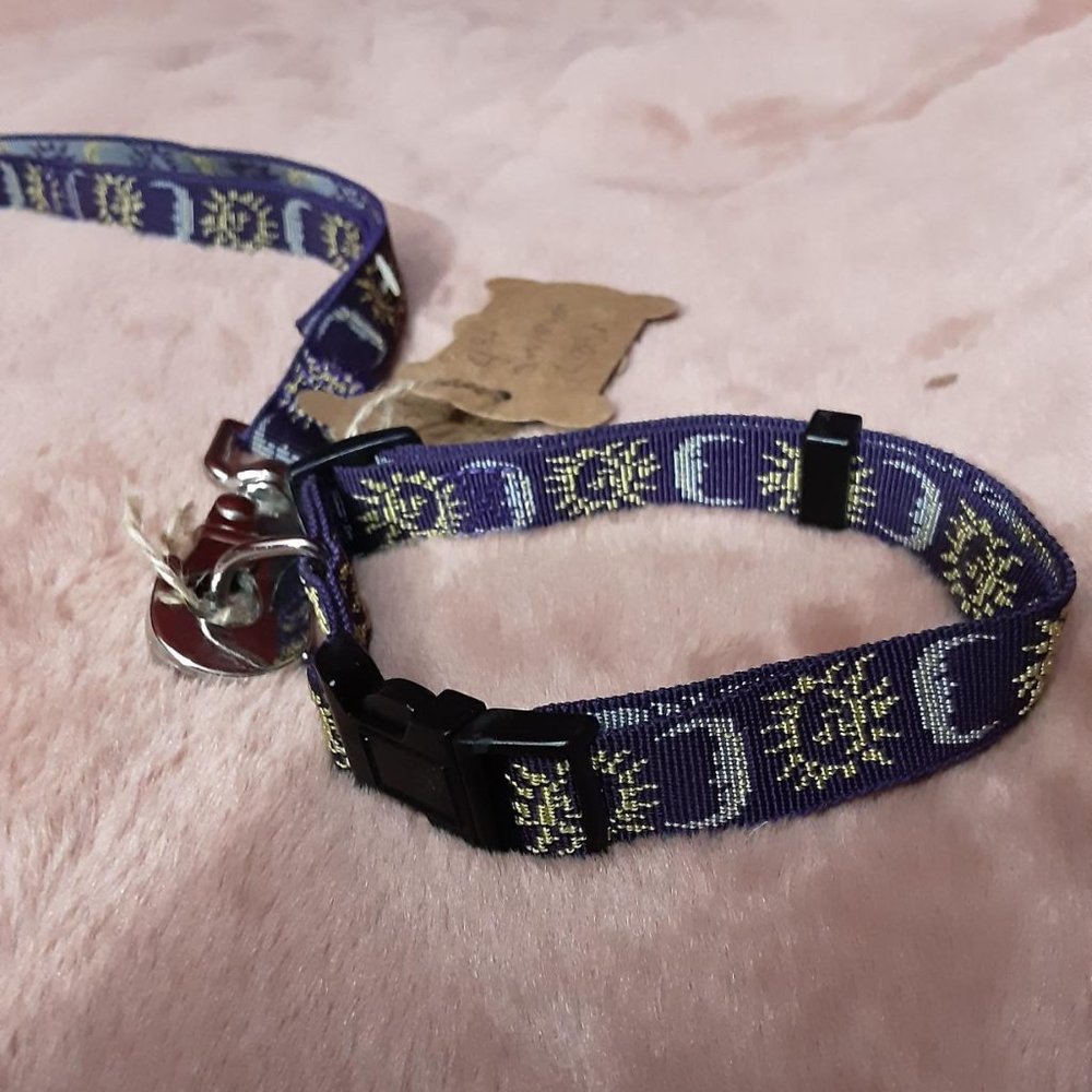 medium 14"- 20" dog collar and 4' leash set , purple